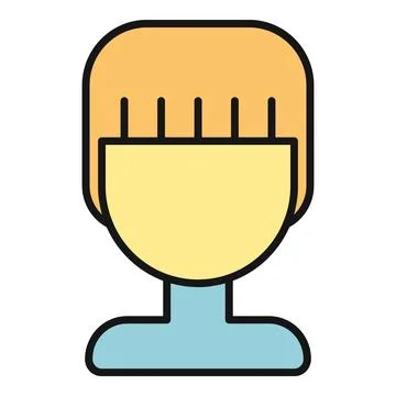 User face avatar icon with blonde hair イラスト素材