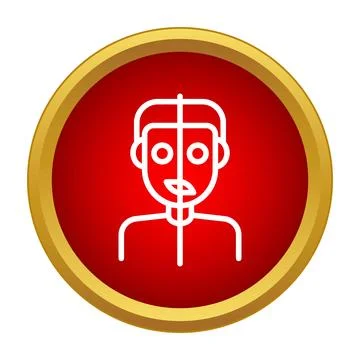 User face scan biometric identification technology icon Stock Illustration