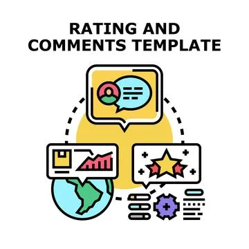 User feedback analytics and online rating concept Stock Illustration