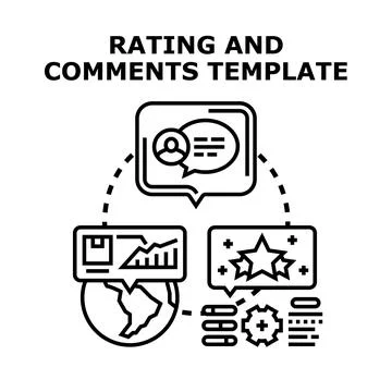 User feedback analytics and online rating concept Illustrazione stock