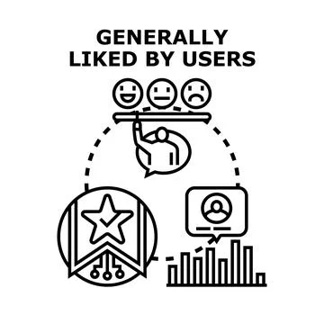 User feedback analytics evaluating product satisfaction and performance Illustrazione stock