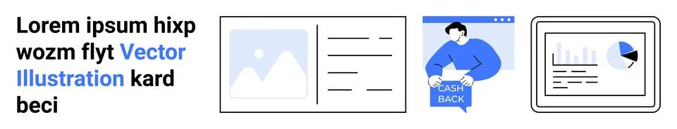 User Feedback and Data Analysis Concepts with Graphs and Human Interaction イラスト素材