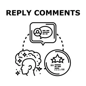 User feedback and rating comment reply process イラスト素材