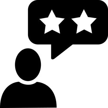 User feedback and star rating icon Stock Illustration