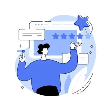 User feedback and website rating abstract concept vector illustration. Illustrazione stock