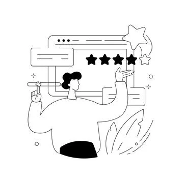 User feedback and website rating abstract concept vector illustration. Stock Illustration