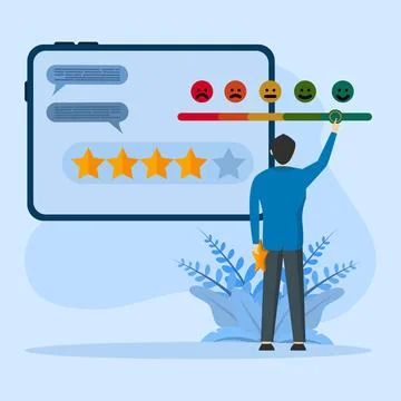User feedback and website rating Customer feedback イラスト素材