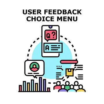 User feedback choice menu for online surveys Stock Illustration