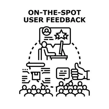 User feedback collection and review process Stock Illustration