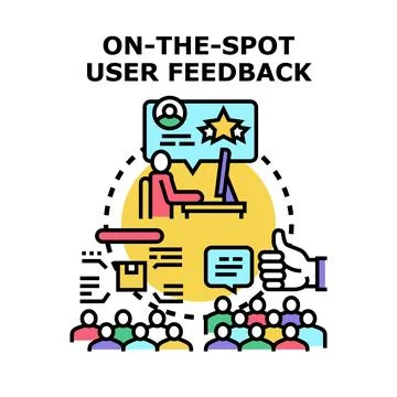 User feedback collection and review process Stock Illustration