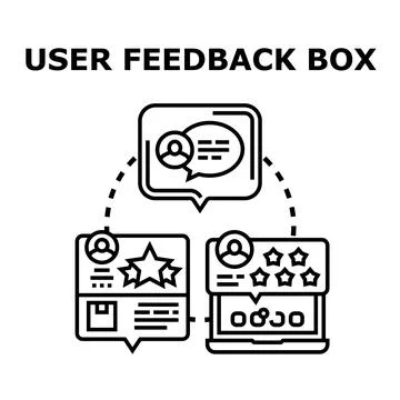 User feedback communication review rating experience concept Stock Illustration