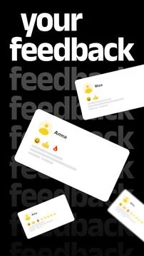 User feedback displayed on a digital platform with various comments and Stock Photos