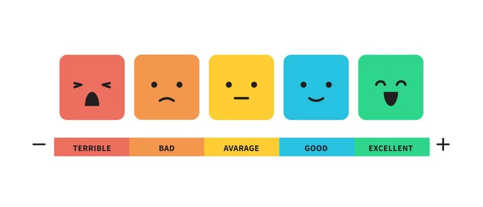 User feedback emotion infographic vector illustration isolated Stock Illustration