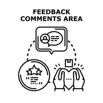 User feedback giving rating and sharing comments Stock Illustration