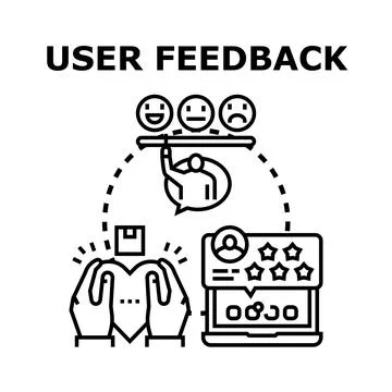 User feedback giving satisfaction review data Stock Illustration