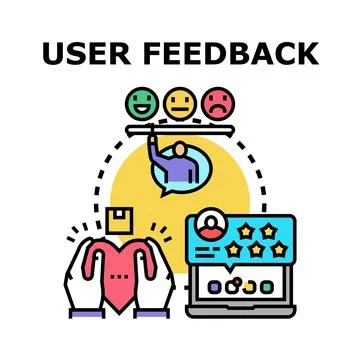 User feedback giving satisfaction review data Stock Illustration