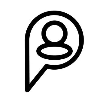 User Feedback Icon: Profile in Speech Bubble Symbol 스톡 일러스트