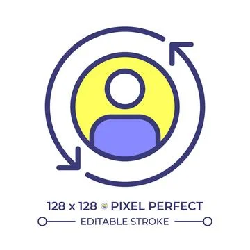 User feedback pixel perfect line color icon Stockillustratie