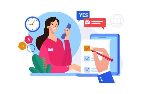 User feedback to service clients 스톡 일러스트