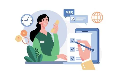 User Feedback To Service Clients. イラスト素材