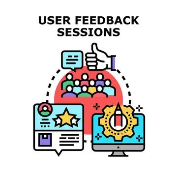 User feedback sessions for product improvement and development Stock Illustration