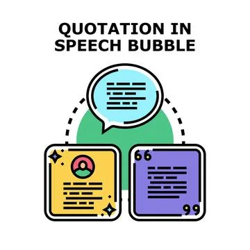 User feedback testimonial speech bubble concept Stock Illustration
