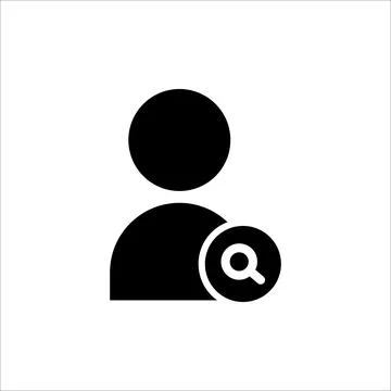 User find, search icon. admin symbols. Editable stroke. Simple illustration m Stock Illustration