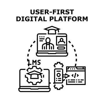 User first digital platform concept vector Stock Illustration