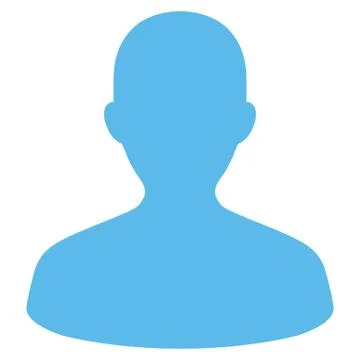 User flat blue color icon Stock Illustration