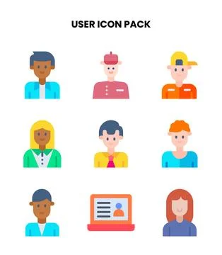 User Flat Graphics Icons Pack イラスト素材