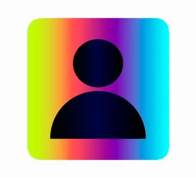 User flat neon icon vector isolated Stock Illustration