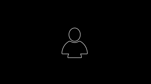 User in flat style, person icon, user icon illustration. User profile login Stock Footage 292901748