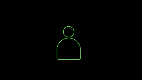 User in flat style, person icon, user icon illustration. User profile login Stock Footage 292901885