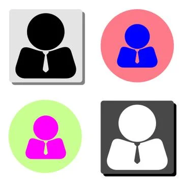 User. flat vector icon Stock Illustration
