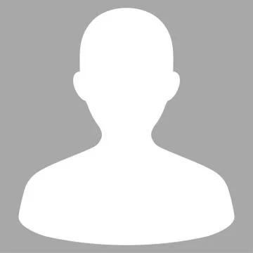 User flat white color icon Stock Illustration