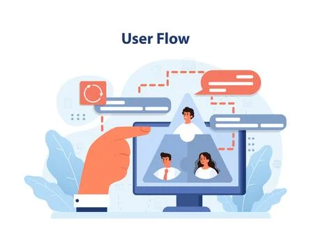 User Flow concept. Flat vector illustration Stockillustratie
