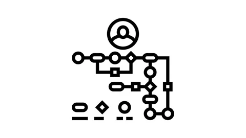 User flow ux ui design line icon animation Stock Footage 326129799