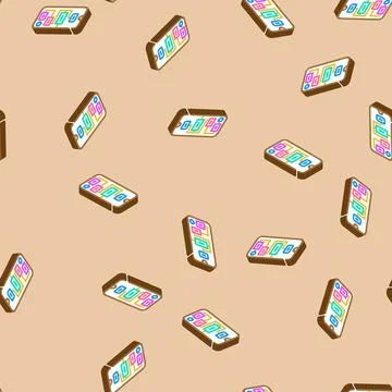 User flow ux ui design isometric icon seamless pattern イラスト素材