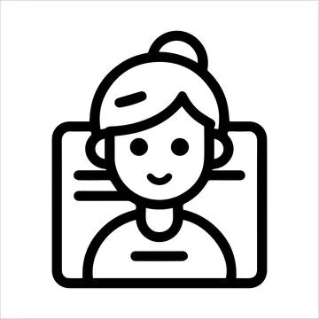 User Folder icon or modern line symbol. Vector line art and icon design wit.. Stock Illustration