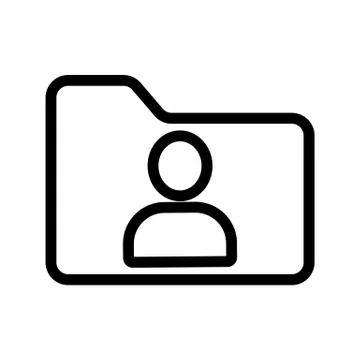 The user folder is an icon vector. Isolated contour symbol illustration 库存插图