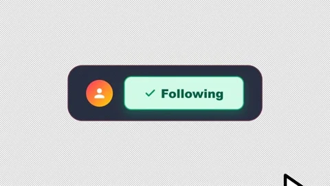 User Follower Notification Popup Alert Banner Transparent Overlay Animation Stock Footage 346156659