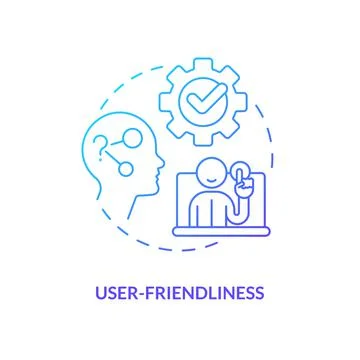 User-friendliness blue gradient concept icon Ilustração Stock