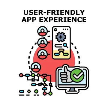 User friendly app experience with positive feedback Stock Illustration