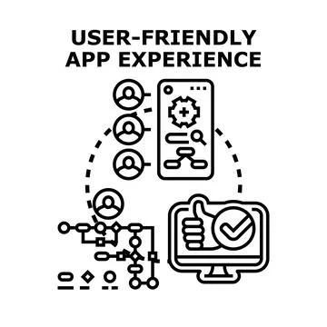 User friendly app experience with positive feedback Stock Illustration