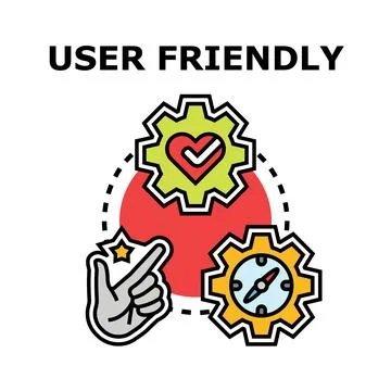 User friendly concept navigating convenient easy experience Stock Illustration