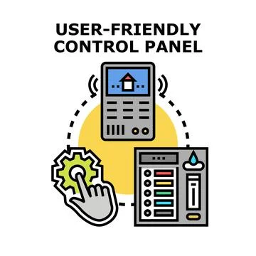 User friendly control panel managing smart home technology Stock Illustration