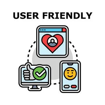 User friendly digital experience concept and interfaces Stock Illustration