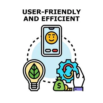 User friendly efficient system for sustainable development Stock Illustration