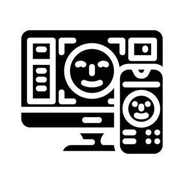 User friendly interface glyph icon vector illustration Ilustración de archivo