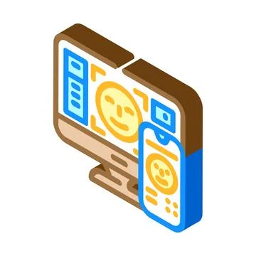 User friendly interface isometric icon vector illustration 스톡 일러스트